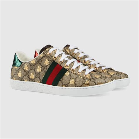 gucci ace sneaker with gg print replica|gucci slides are they real.